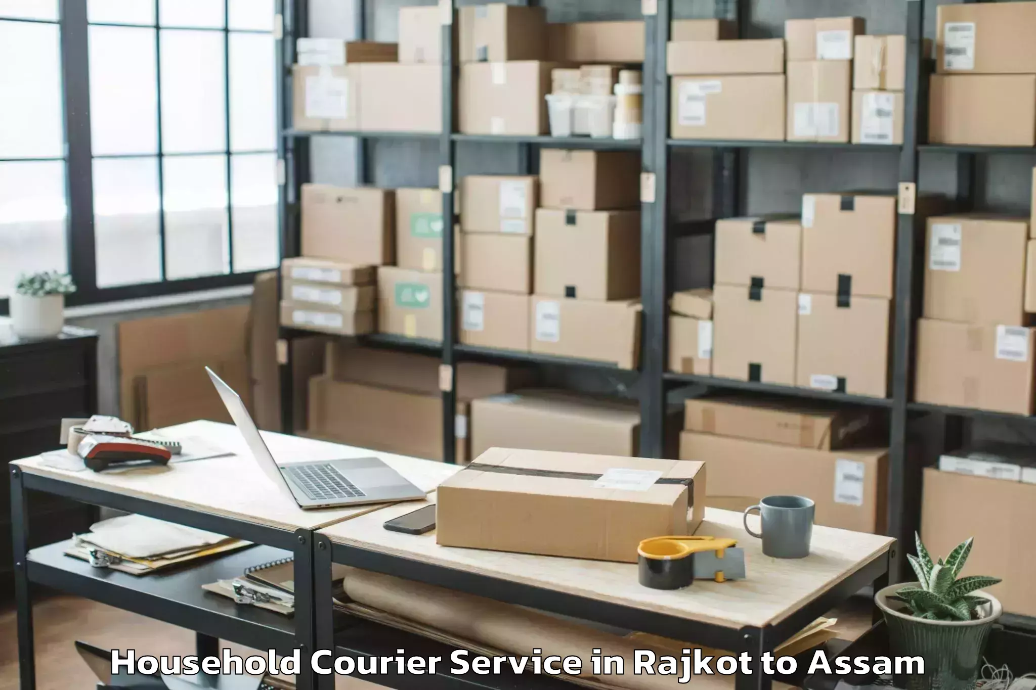 Easy Rajkot to Dum Duma Household Courier Booking